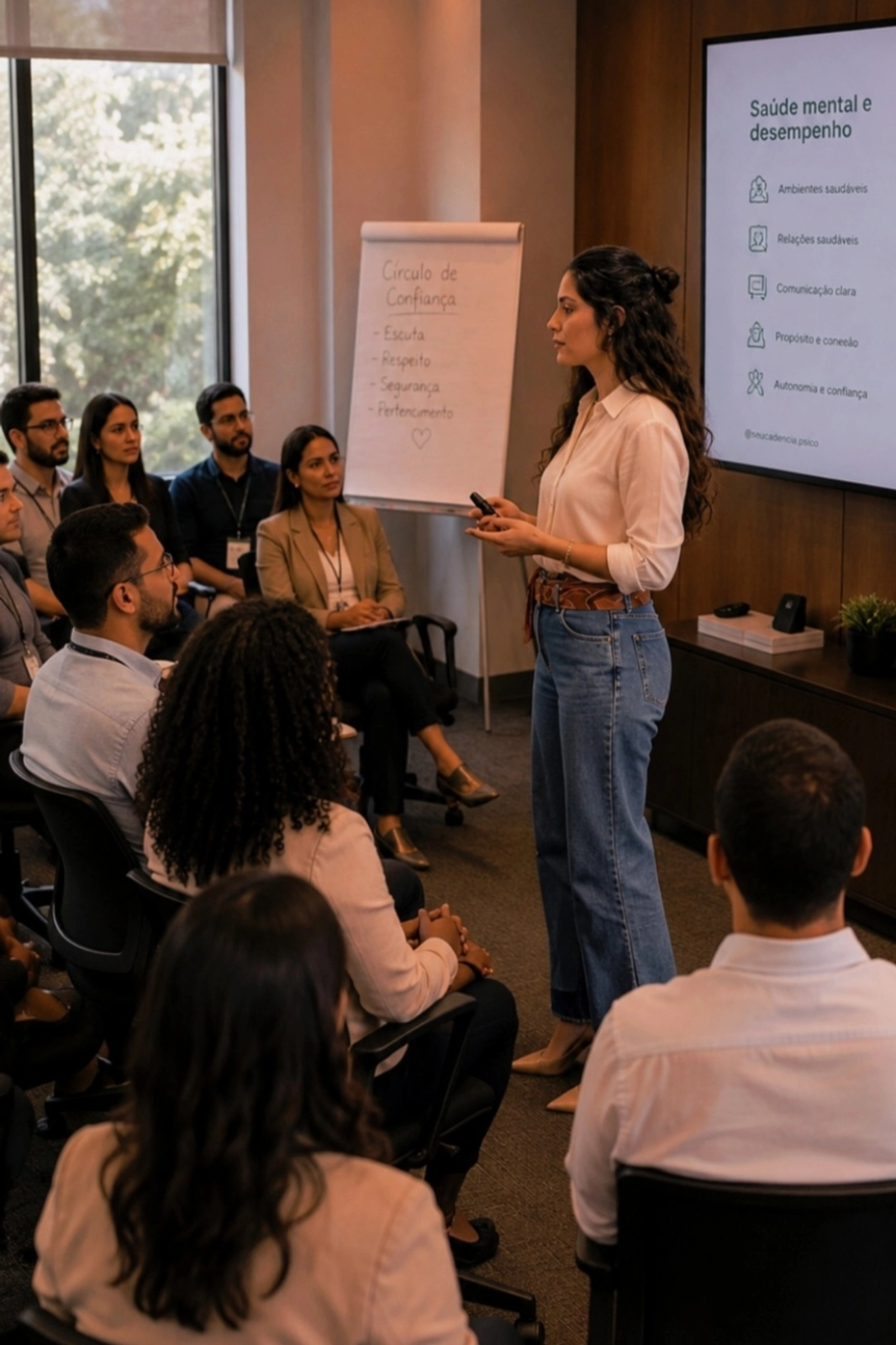 Consultoria Psicológica para Empresas com a Psicóloga Cauane Pinto Malvão Torres, focada em saúde emocional, bem-estar corporativo e desenvolvimento organizacional.